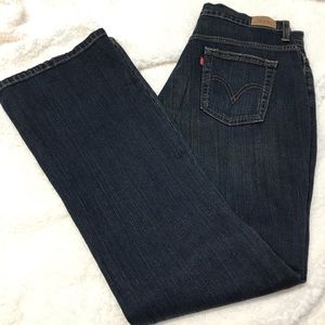 Levi’s boot cut 515 jeans size 6 short dark blue